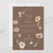 Boho IJslands Aquarel IJsland Klaproos Bloemen Kaart (Voorkant)