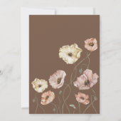 Boho IJslands Aquarel IJsland Klaproos Bloemen Kaart (Achterkant)