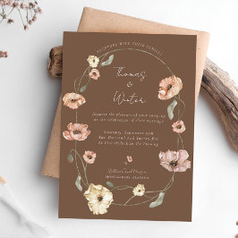Boho IJslandse Aquarel IJsland Klaproos Bloemen Kaart