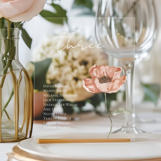 Boho IJslandse Waterverf IJsland Poppy Flower Tab Acryl Bord