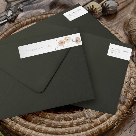 Boho IJslandse Waterverf IJsland Poppy Flowers