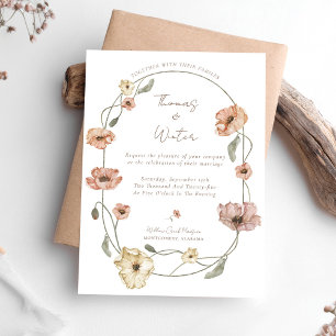 Boho IJslandse Waterverf IJsland Poppy Flowers Kaart
