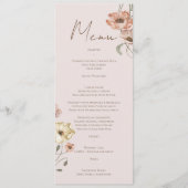 Boho IJslandse Waterverf IJsland Poppy Flowers Menu (Voorkant)