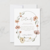 Boho IJslandse Waterverf IJsland Poppy Flowers RSVP Kaartje (Voorkant)