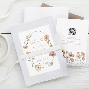 Boho IJslandse Waterverf IJsland Poppy Flowers RSVP Kaartje