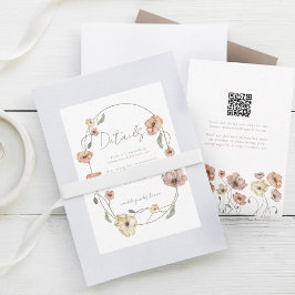 Boho IJslandse Waterverf IJsland Poppy Flowers RSVP Kaartje