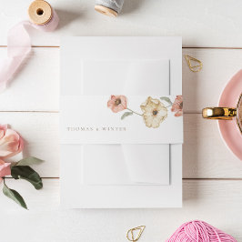 Boho IJslandse Waterverf IJsland Poppy Flowers Uitnodigingen Wikkel