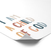 Boho Ik ben een kind van God poster (Hoek)