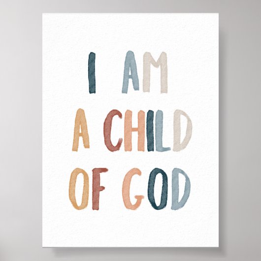 Boho Ik ben een kind van God poster (Voorkant)