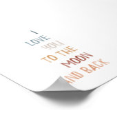 Boho Ik hou van je naar de maan en terug print (Hoek)