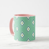 Boho Ikat Green Patroonkleurig Mok (Voorkant links)