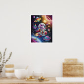 Boho Illustration Licorne Poster (Keuken)