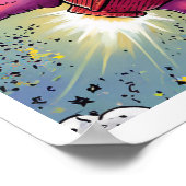 Boho Illustration Paresseux in de room tonen Poster (Hoek)