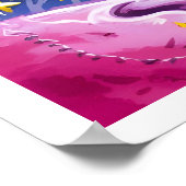 Boho Illustration Singe die in de EER vaart Poster (Hoek)