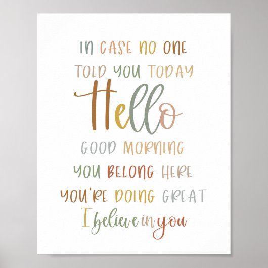 Boho in Hoesje Niemand vertelde je Poster (Voorkant)