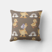 Boho in Neutraal: Baby Eenden Slaapkamer Kussen (Achterkant)