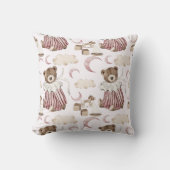 Boho in Neutrals: Baby-Beren in Pinks Nursery Kussen (Voorkant)