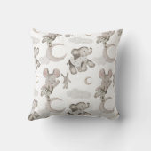 Boho in Neutrals: Baby Elephant Nursery Kussens (Achterkant)