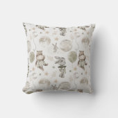 Boho in Neutrals: Baby nijlpaarden en konijnenkwek Kussen (Voorkant)