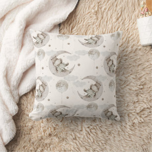Boho in Neutrals: Slaap Baby nijlpaarden Kwekerij Kussen