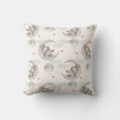 Boho in Neutrals: Slaap Baby nijlpaarden Kwekerij Kussen (Voorkant)