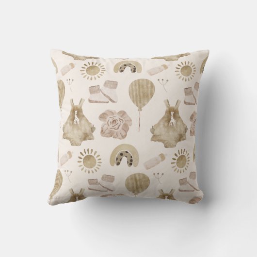 Boho in Neutrals: speelse kinderkamer Kussens (Achterkant)