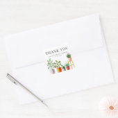 Boho in pot gekweekte kamerplanten Bruidsdouche be Vierkante Sticker (Envelop)