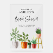 Boho in pot geplante bruidsfeest begrroeting acryl bord (Voorkant)