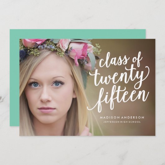  Boho in Zee schuim | Uitnodiging tot Afstuderen (Voorkant / Achterkant)