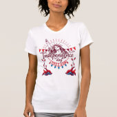 Boho Independence Day T-shirt voor vrouwen 4 juli (Voorkant)