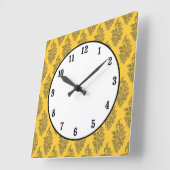 Boho India Block Print Vierkante Klok (Hoek)