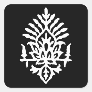 Boho India Block Print Vierkante Sticker
