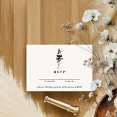 Boho Indie Rustic Forest Pine Tree RSVP Kaart