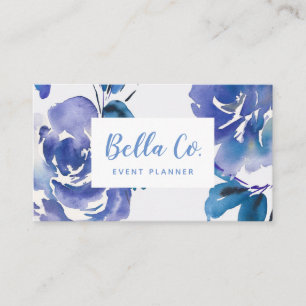 Boho Indigo Floral Visitekaartje