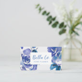 Boho Indigo Floral Visitekaartje (Staand voorkant)
