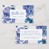 Boho Indigo Floral Visitekaartje (Voorkant / Achterkant)