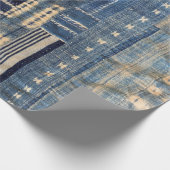 boho indigo mudcloth quilt cadeaupapier (Hoek)