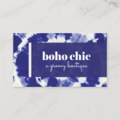 Boho Indigo Tie Dye Visitekaartje (Voorkant)