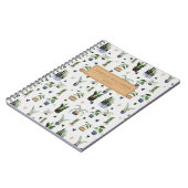 Boho ingemaakte plantpatroon gepersonaliseerd  notitieboek (Linkerzijde)