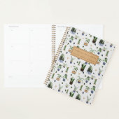 Boho ingemaakte plantpatroon gepersonaliseerd planner (Display)