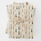 Boho inheemse etnische marine roestige terracotta  inpakpapier vel (In situ)