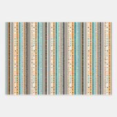 Boho inheemse etnische marine roestige terracotta  inpakpapier vel (Voorkant 3)