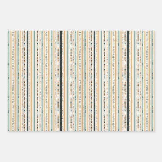 Boho inheemse etnische marine roestige terracotta  inpakpapier vel (Voorkant 2)