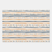 Boho inheemse etnische marine roestige terracotta inpakpapier vel (Voorkant 3)