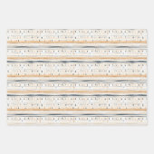 Boho inheemse etnische marine roestige terracotta inpakpapier vel (Voorkant)