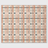 Boho inheemse ornamenten marine blush geometrische cadeaupapier (Vlak)