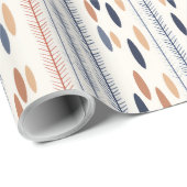 Boho inheemse ornamenten marine terracotta ivoor e cadeaupapier (Rol Hoek)