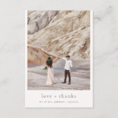 Boho Initialen Terracotta Arch & Foto Bruiloft Bedankkaart (Voorkant)