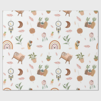 boho-inspired wrapping paper cadeaupapier