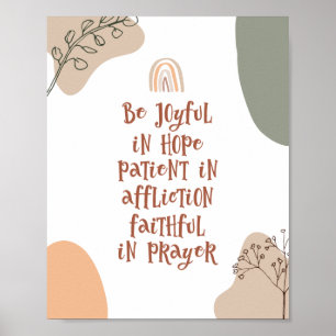 Boho Inspirerend Christelijke Bijbel Verse Regenbo Poster